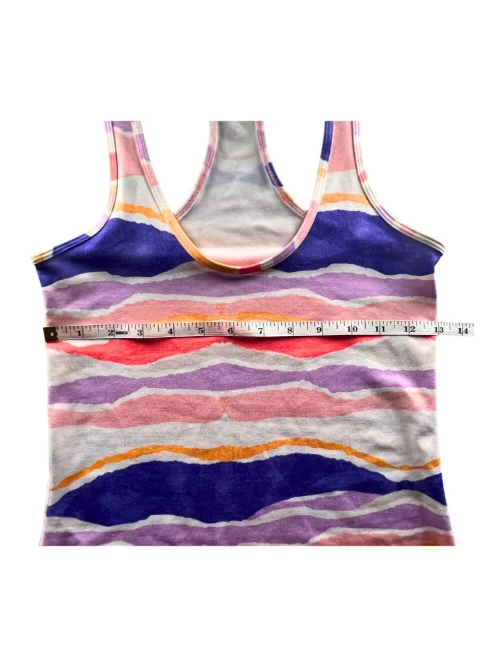Lululemon Cool Racerback Tank Top Size 4 Multicolor Stripe Yoga
